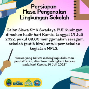 Pembekalan Masa Pengenalan Lingkungan Sekolah (MPLS) 2022