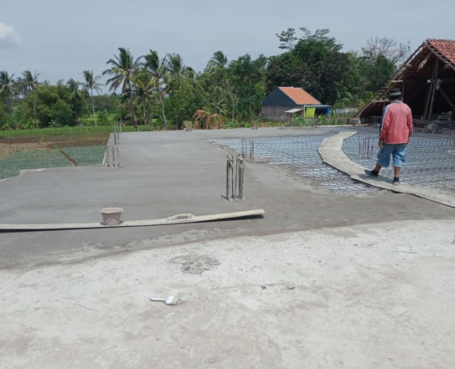 Proses pengecoran RPS bangunan TITL