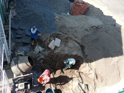 Proses pengecoran RPS bangunan TITL